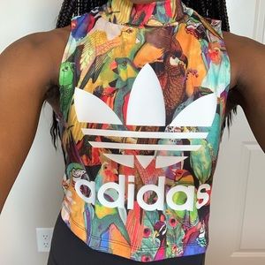 Adidas multicolored crop top